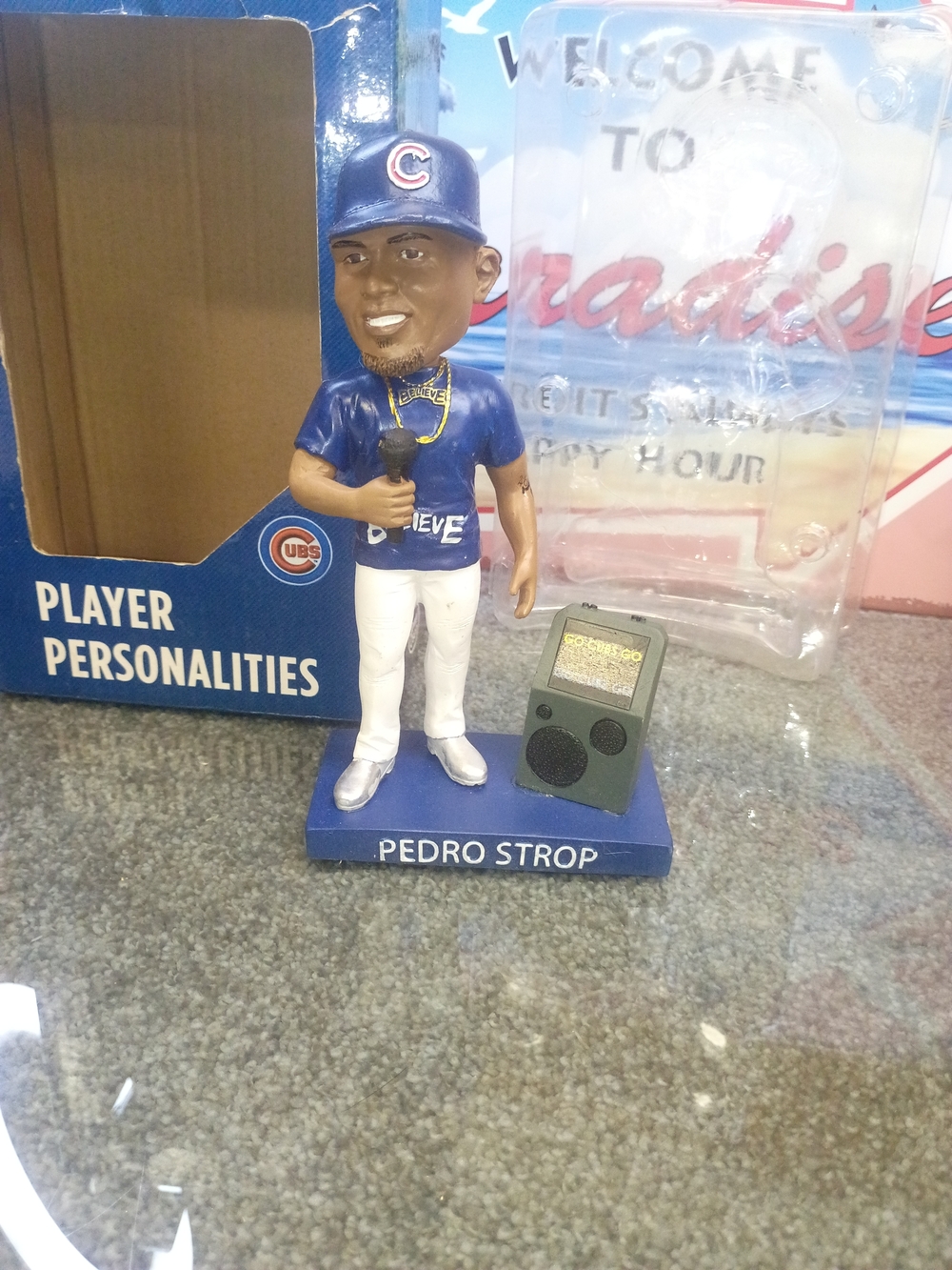 Chicago Cubs Pedro Strop Bobblehead - Blue & White
